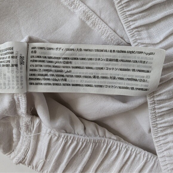 Abercrombie & Fitch White Linen Blend Pull On Pleated Pants - Picture 10 of 12